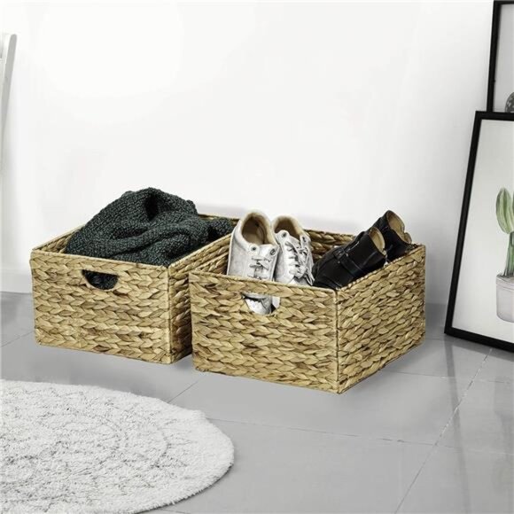 Premium Natural Handwoven Portable Laundry Bin Basket with Carrying Handles - Picture 5 of 6
